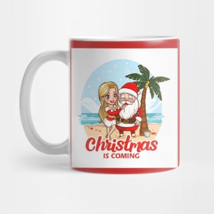 Santa on the beach Mug